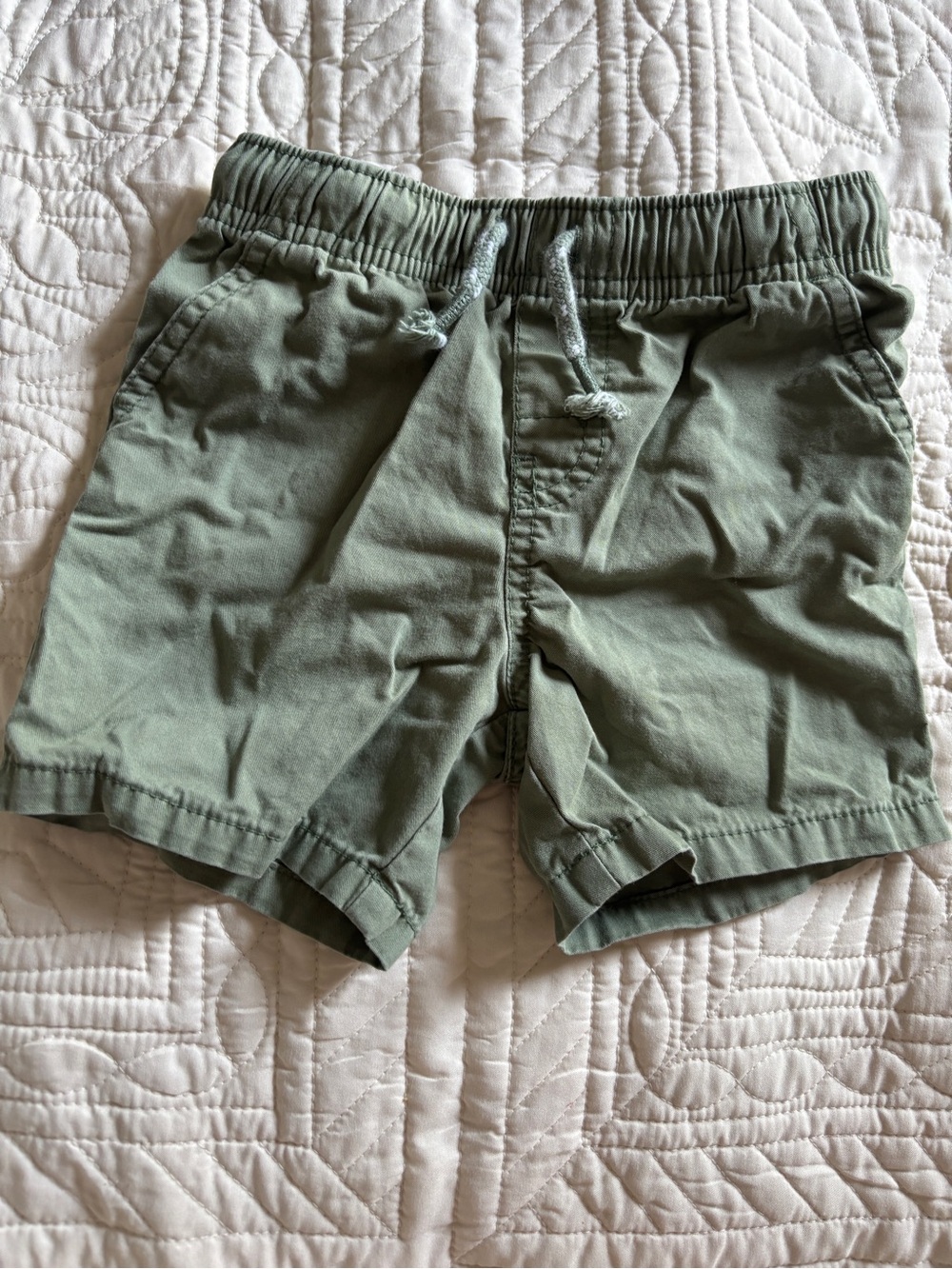 Cat & Jack Olive Green Pull-On Shorts with Drawstring